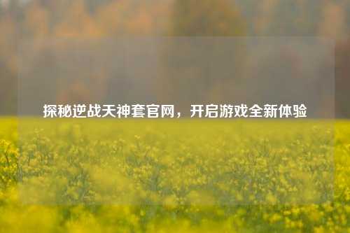 探秘逆战天神套官网，开启游戏全新体验