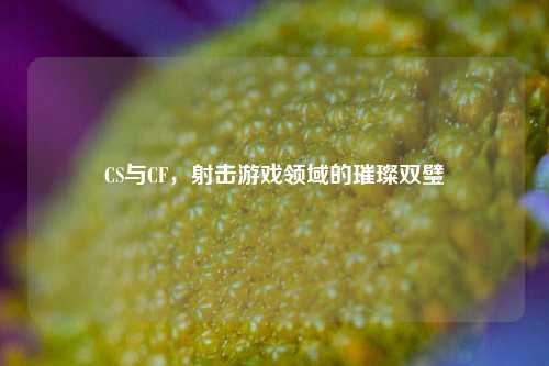 CS与CF，射击游戏领域的璀璨双璧