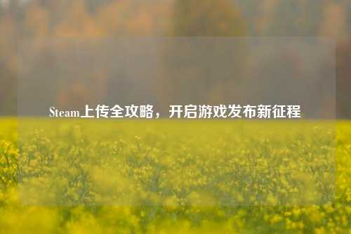 Steam上传全攻略，开启游戏发布新征程