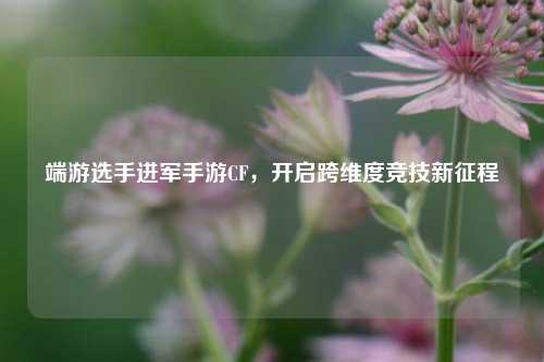 端游选手进军手游CF，开启跨维度竞技新征程