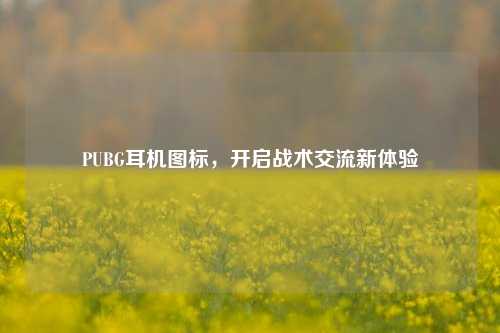PUBG耳机图标，开启战术交流新体验