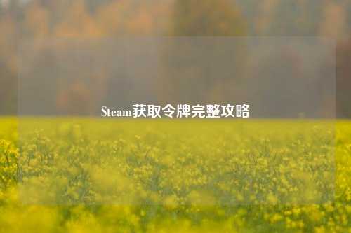 Steam获取令牌完整攻略