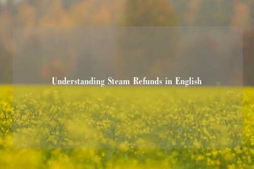 Understanding Steam Refunds in English