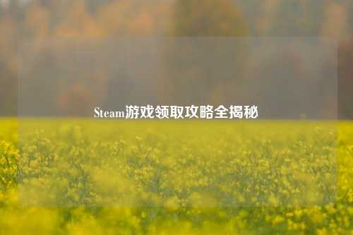 Steam游戏领取攻略全揭秘