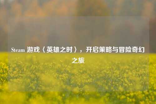 Steam 游戏〈英雄之时〉，开启策略与冒险奇幻之旅